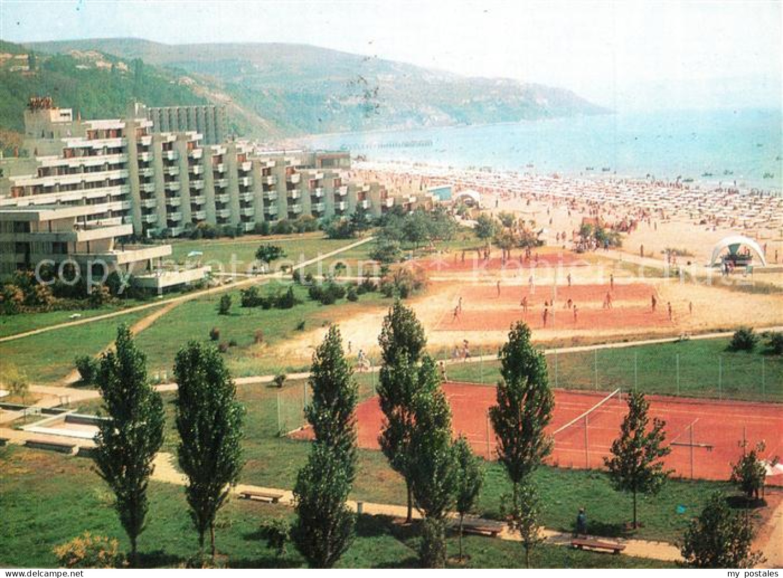 73357338 Albena Hotel Panorama Tennisplatz Beach Volleyball Strand Albena - Bulgarien