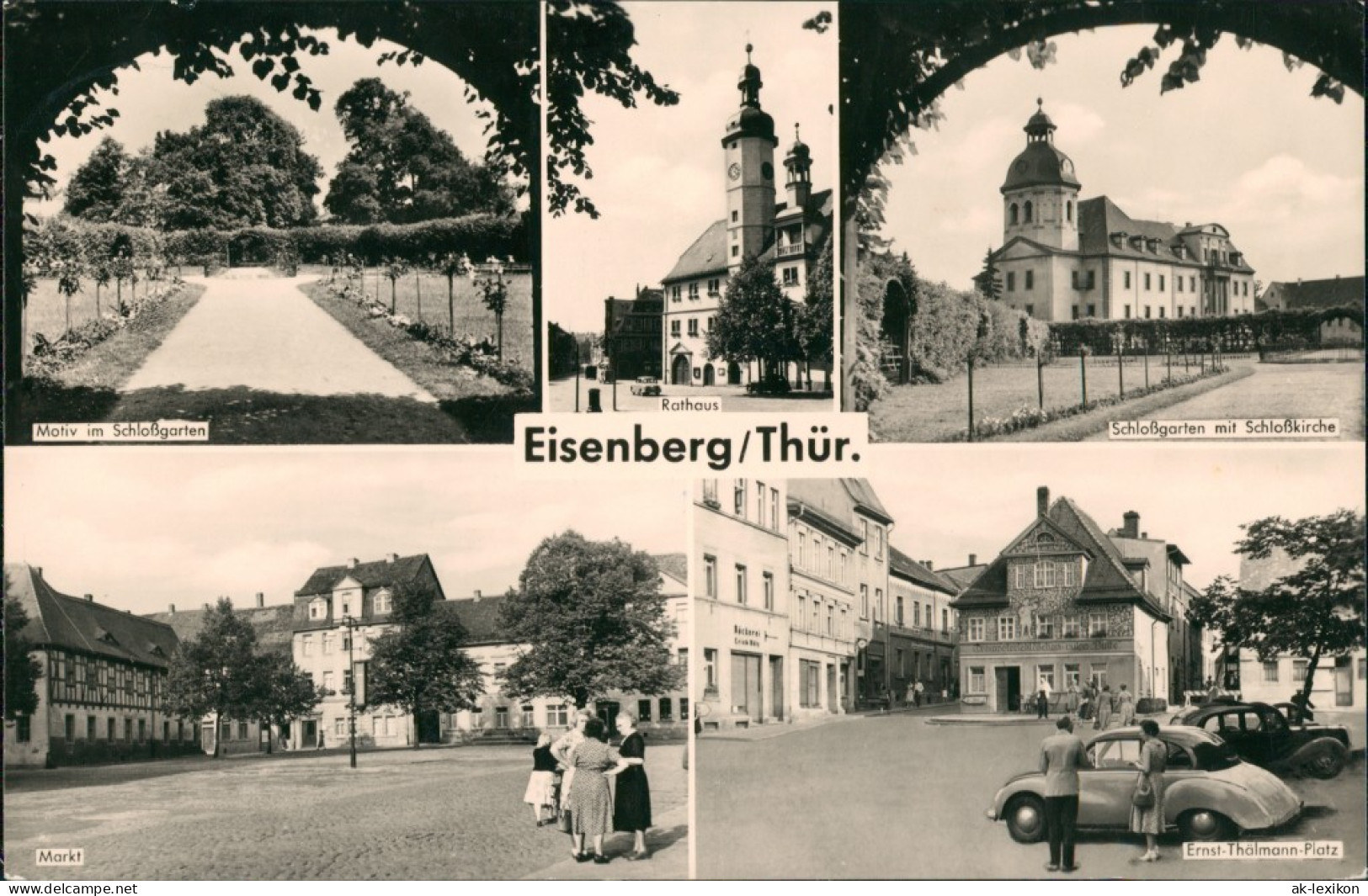 Eisenberg (Thüringen) DDR Mehrbild-AK Mit Schloss Garten Markt Rathaus Uvm. 1961 - Eisenberg