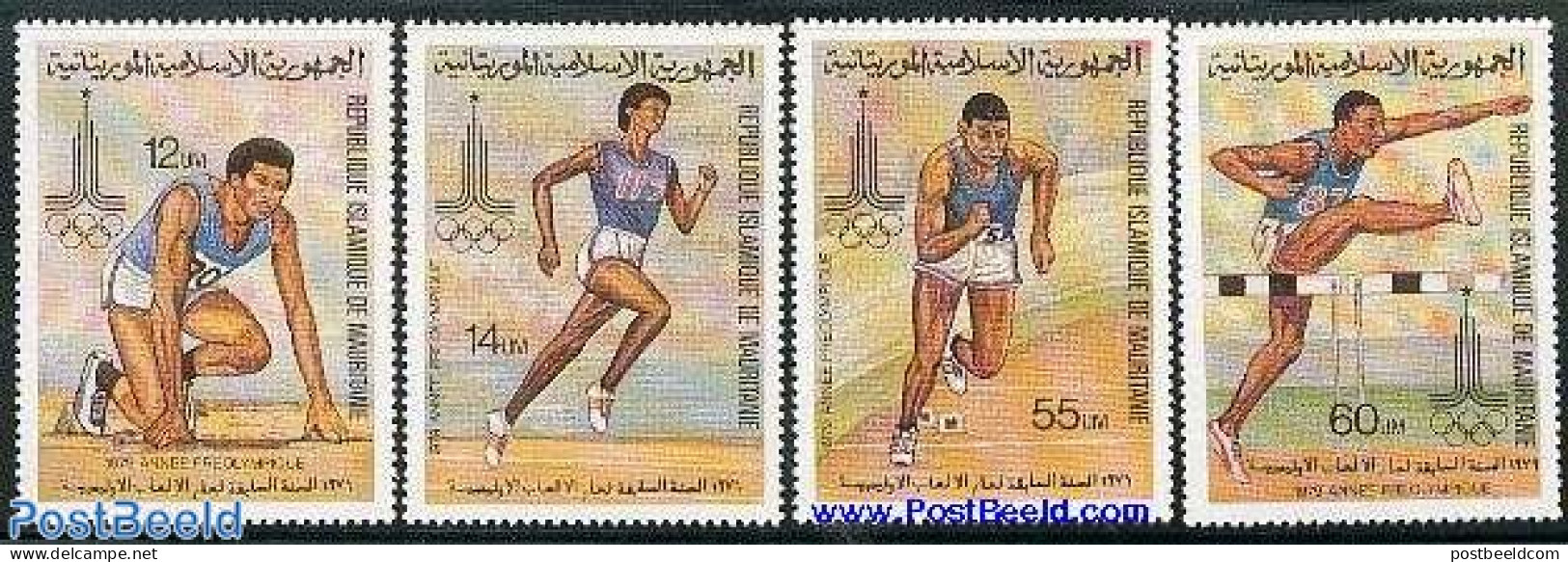 Mauritania 1979 Preolympic Year 4v, Mint NH, Sport - Athletics - Olympic Games - Atletiek