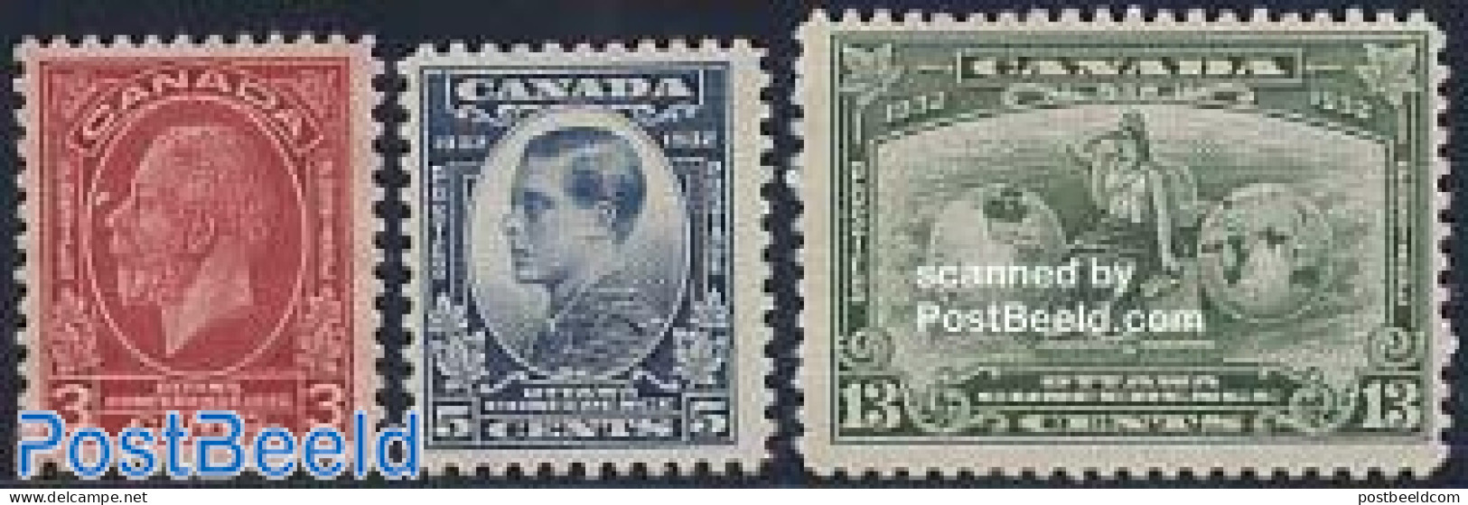 Canada 1932 Scientific Conference 3v, Mint NH, Various - Globes - Unused Stamps