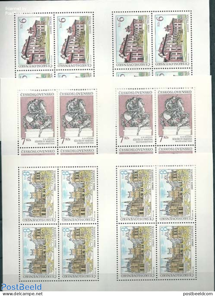 Czechoslovkia 1992 Tourism 3 M/ss, Mint NH, Nature - Horses - Other & Unclassified