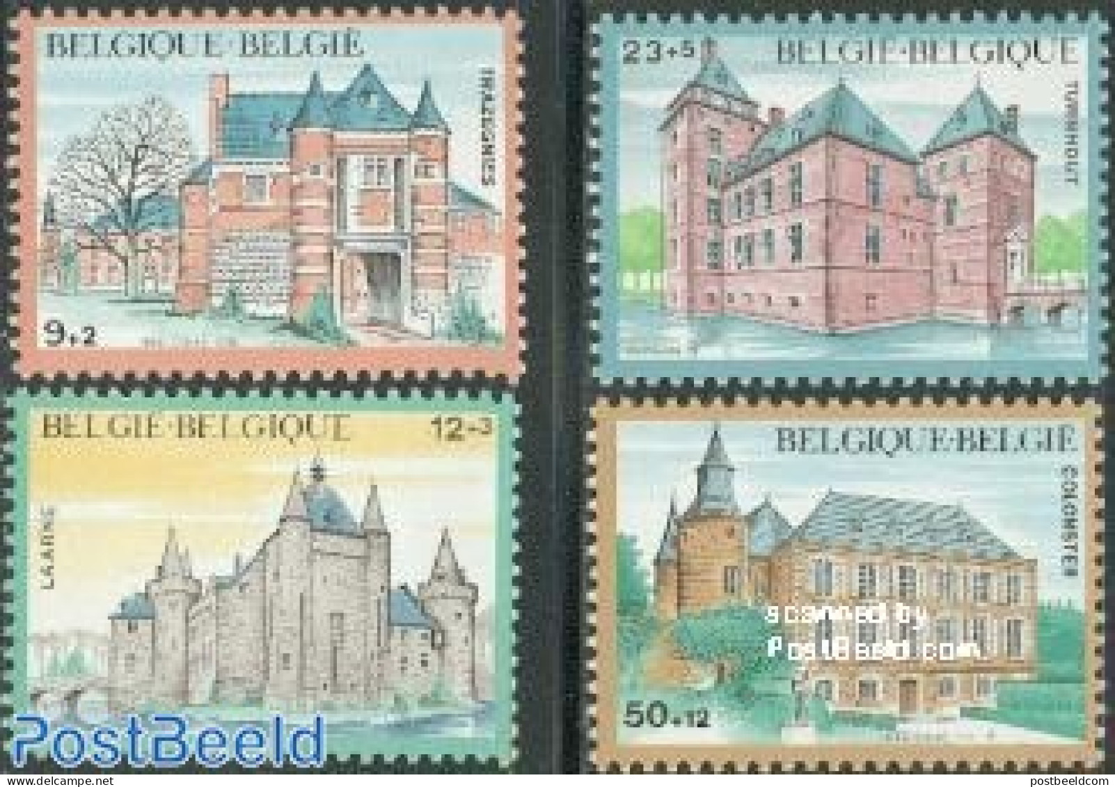 Belgium 1985 Solidarity, Castles 4v, Mint NH, Art - Castles & Fortifications - Nuevos