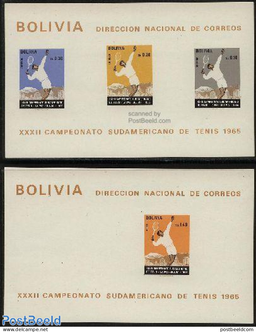 Bolivia 1968 Tennis Games 2 S/s, Mint NH, Sport - Sport (other And Mixed) - Tennis - Tennis