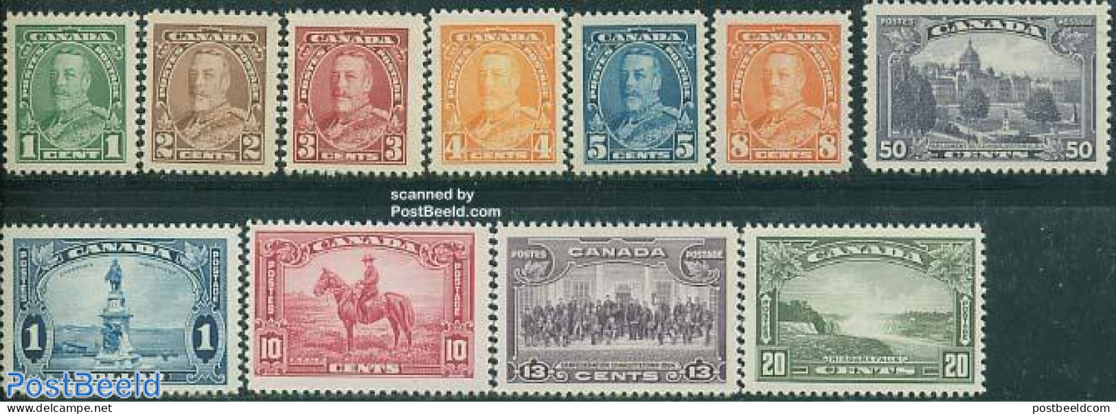 Canada 1935 Definitives 11v, Mint NH, Nature - Horses - Water, Dams & Falls - Ongebruikt