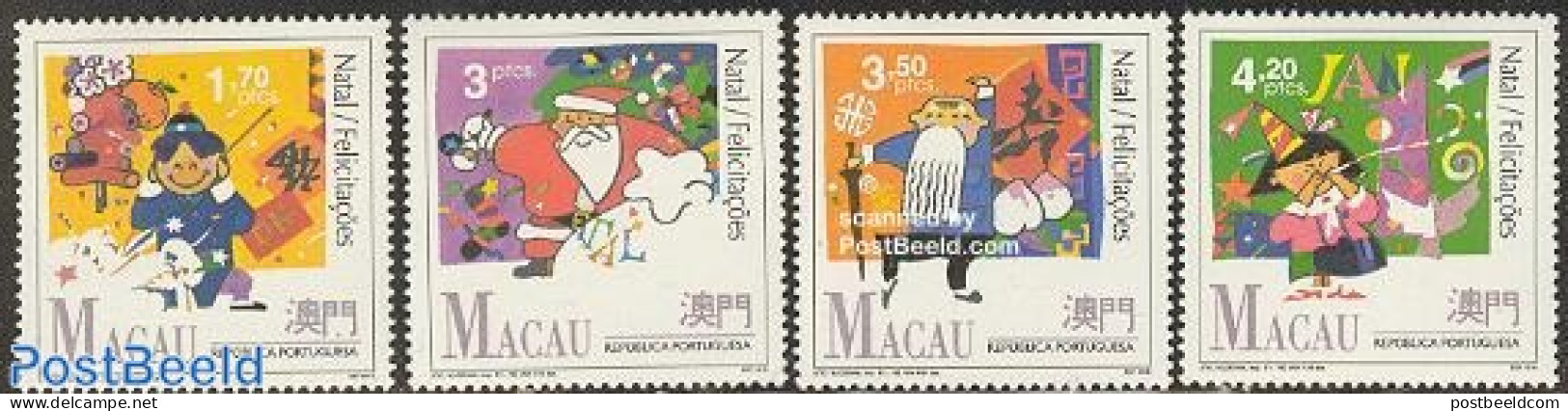 Macao 1991 Christmas 4v, Mint NH, Religion - Christmas - Unused Stamps