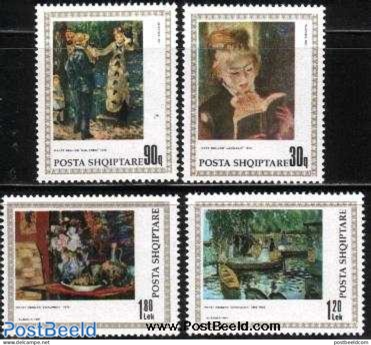 Albania 1991 Renoir Paintings 4v, Mint NH, Art - Modern Art (1850-present) - Albanie