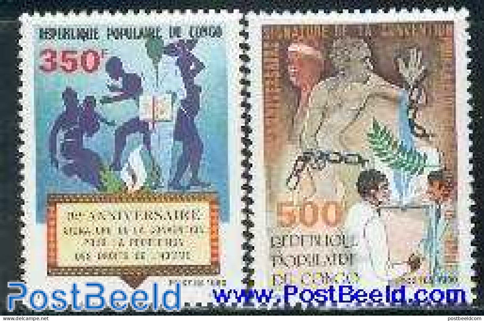 Congo Republic 1980 Human Rights 2v, Mint NH, History - Human Rights - Autres & Non Classés