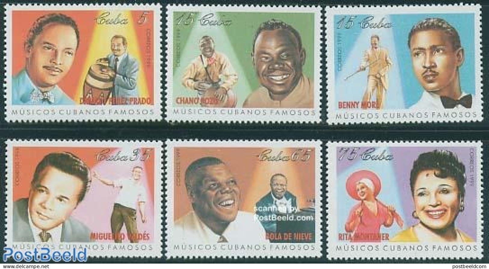 Cuba 1999 Musicians 6v, Mint NH, Performance Art - Unused Stamps