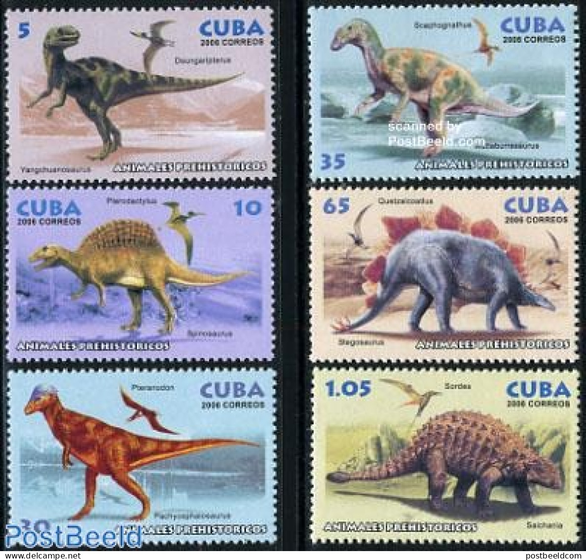 Cuba 2006 Preh. Animals 6v, Mint NH, Nature - Prehistoric Animals - Ungebraucht
