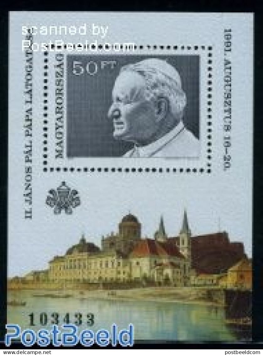 Hungary 1991 Visit Of Pope John Paul II S/s, Mint NH, Religion - Pope - Religion - Ongebruikt