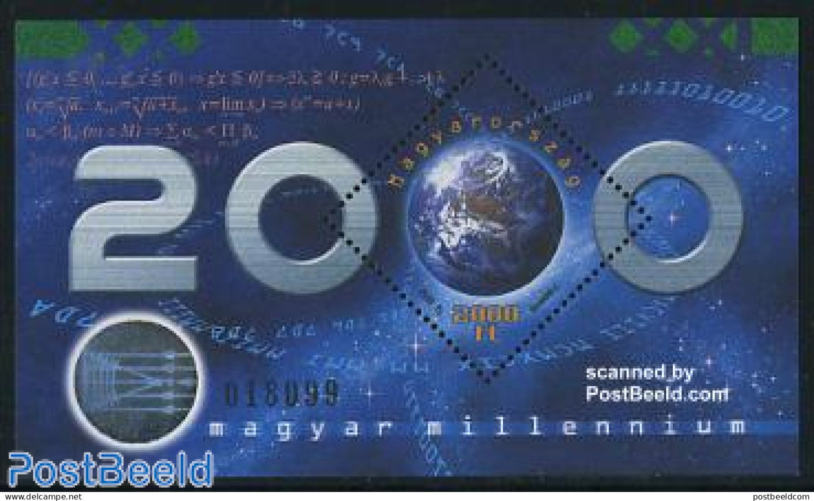Hungary 2000 Millennium, Hologram S/s, Mint NH, Science - Various - Astronomy - Holograms - Ungebraucht