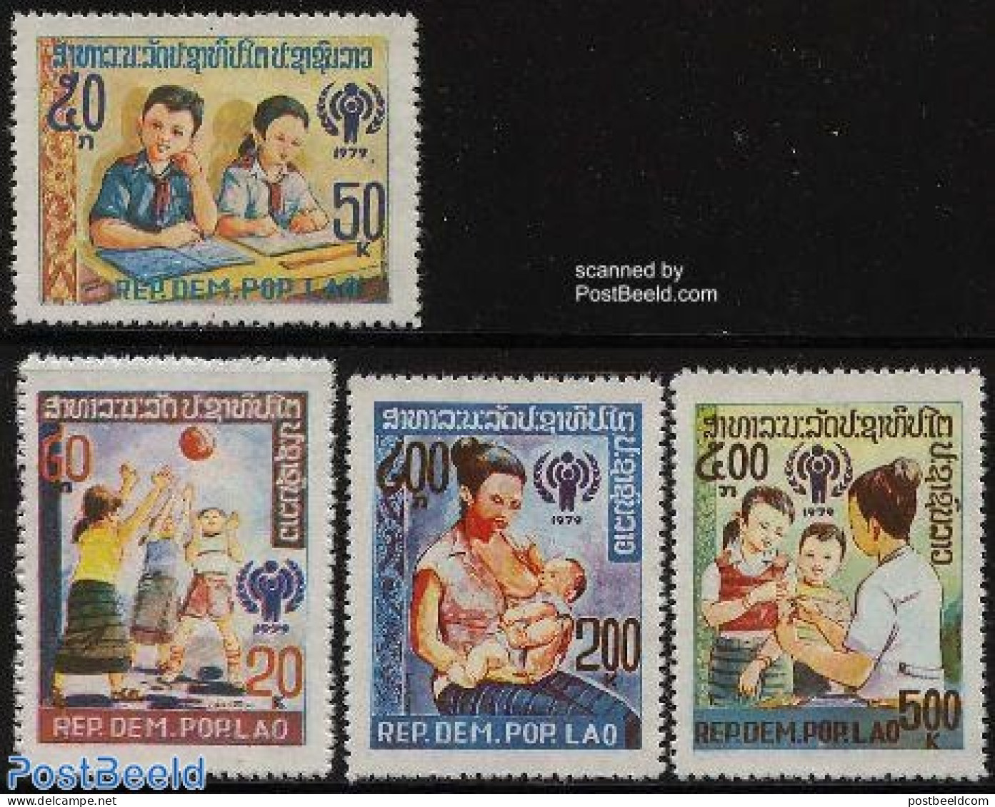 Laos 1979 Year Of The Child 4v, Mint NH, Health - Science - Various - Health - Education - Toys & Children's Games - Y.. - Laos