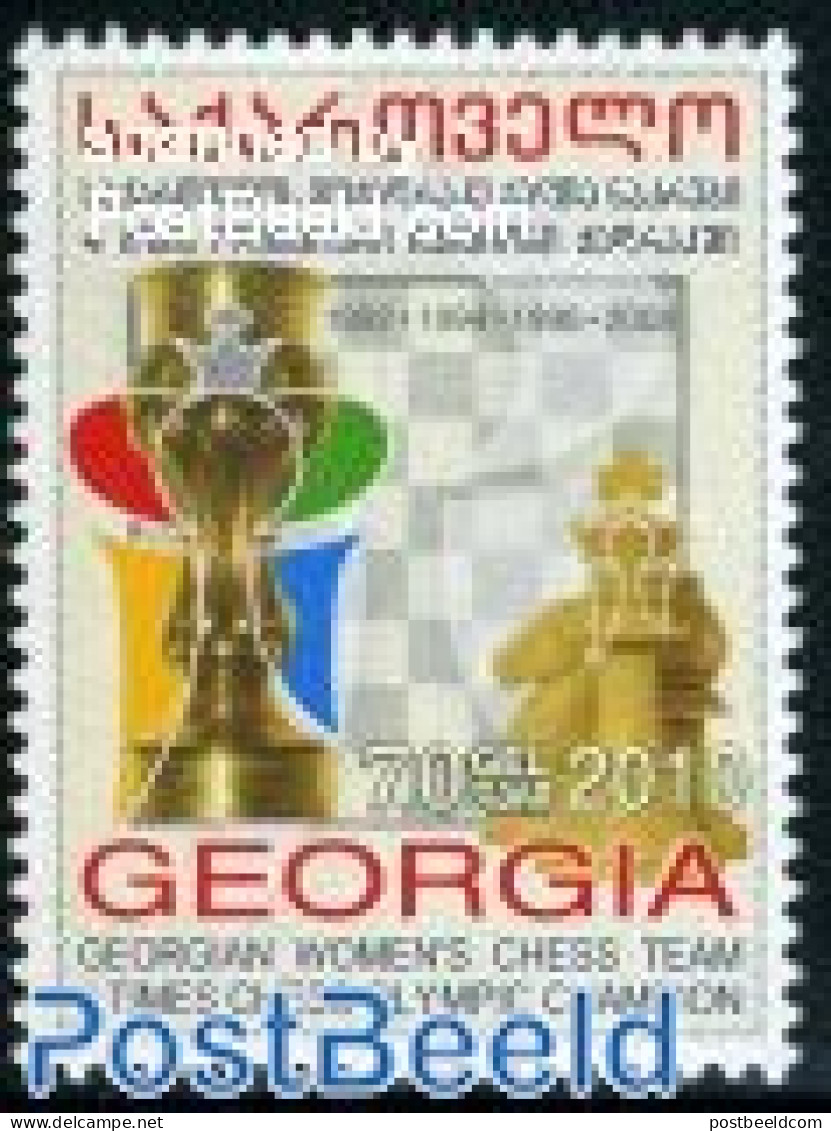 Georgia 2010 Chess 4th Master Itle 1v, Mint NH, Sport - Chess - Scacchi