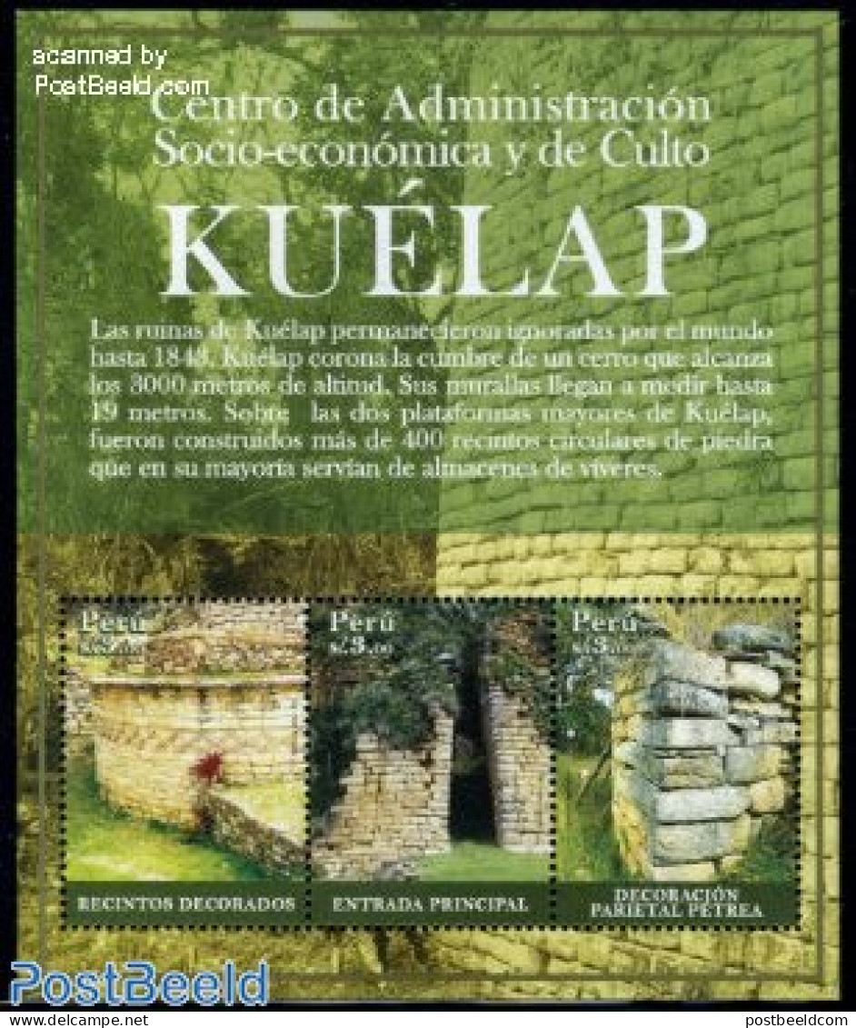 Peru 2010 Kuelap3v M/s, Mint NH, History - Archaeology - Archaeology