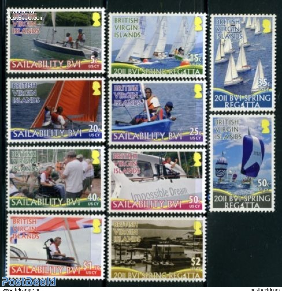 Virgin Islands 2011 Sailability & Spring Regatta 10v, Mint NH, Sport - Transport - Sailing - Ships And Boats - Sailing