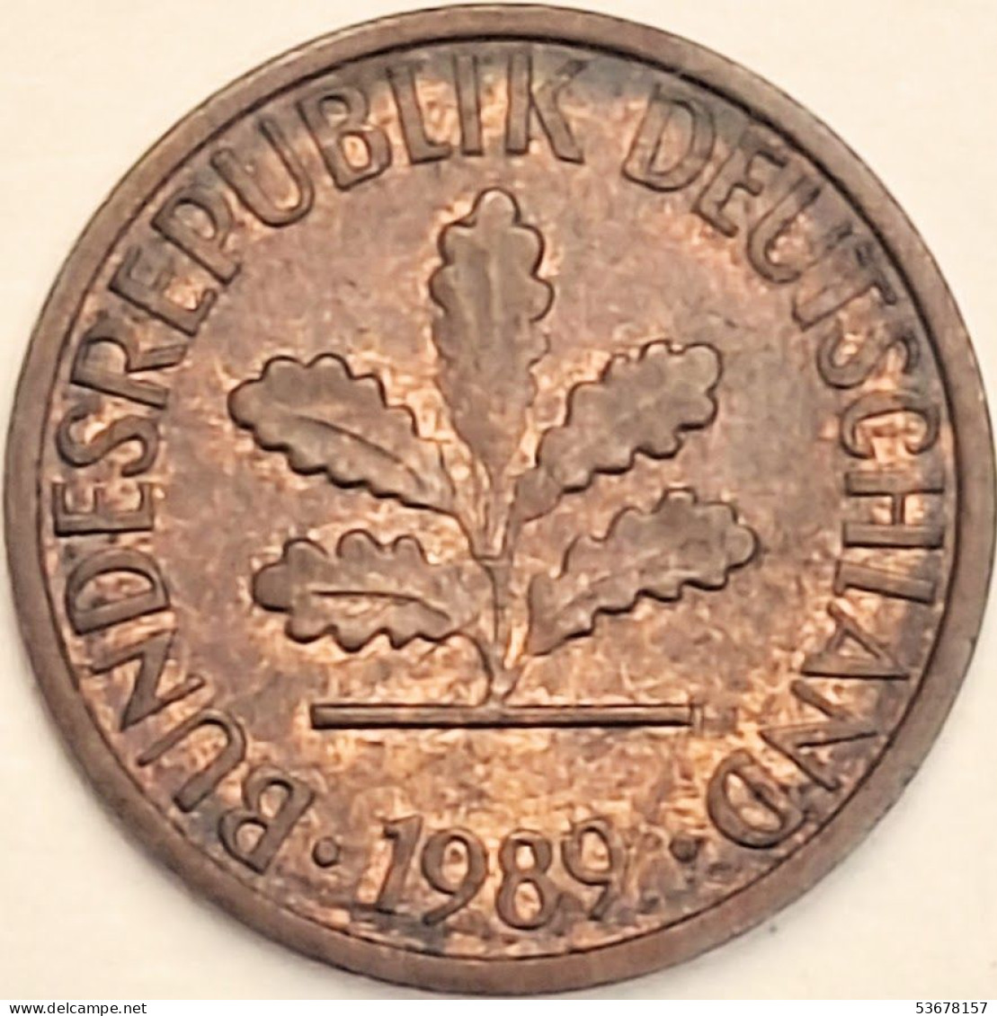 Germany Federal Republic - Pfennig 1989 J, KM# 105 (#4504) - 1 Pfennig