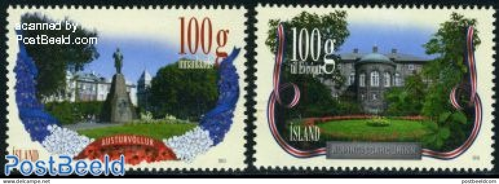 Iceland 2011 Gardens 2v, Mint NH, Nature - Gardens - Art - Sculpture - Unused Stamps