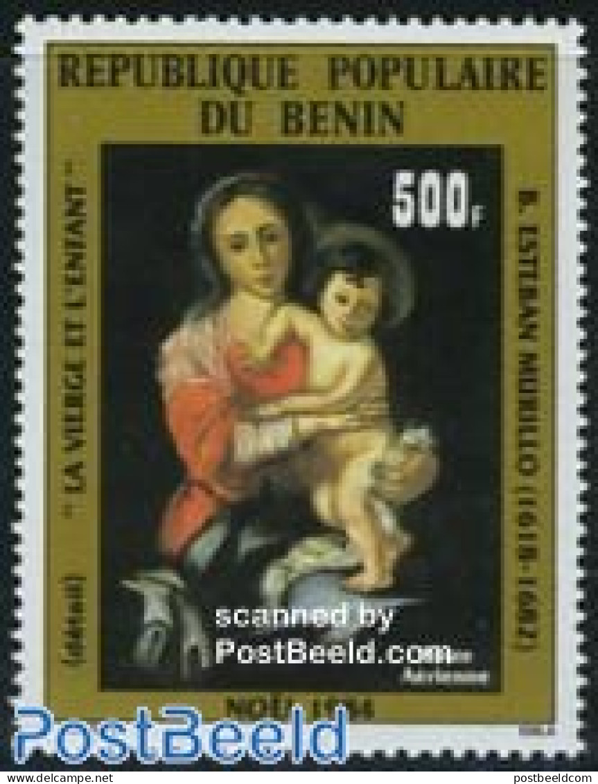 Benin 1984 Christmas 1v, Mint NH, Religion - Christmas - Art - Paintings - Nuevos