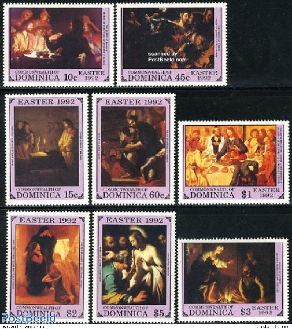 Dominica 1992 Easter, Paintings 8v, Mint NH, Paintings - República Dominicana