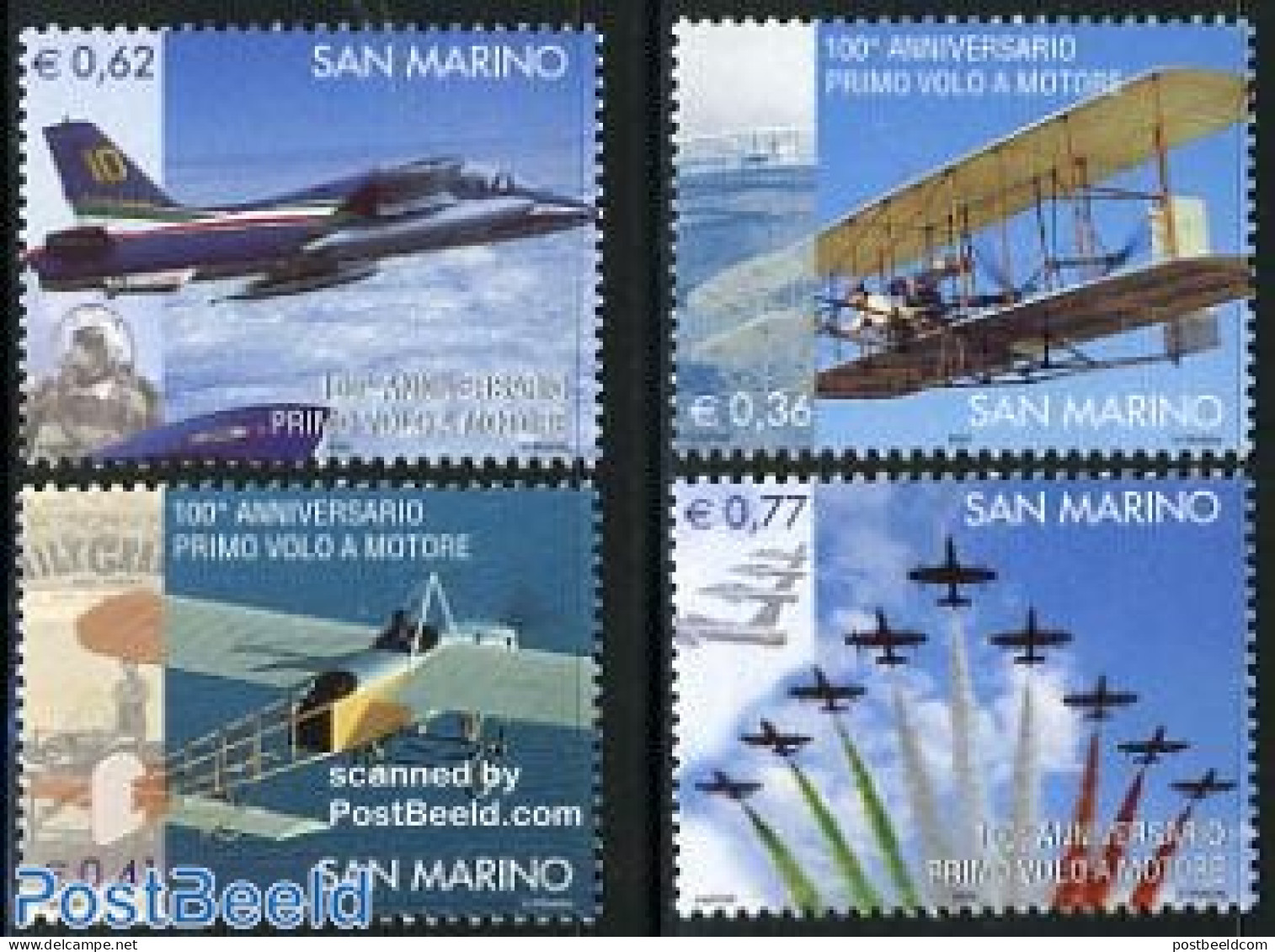 San Marino 2003 Aviation 4v, Mint NH, Transport - Aircraft & Aviation - Ungebraucht