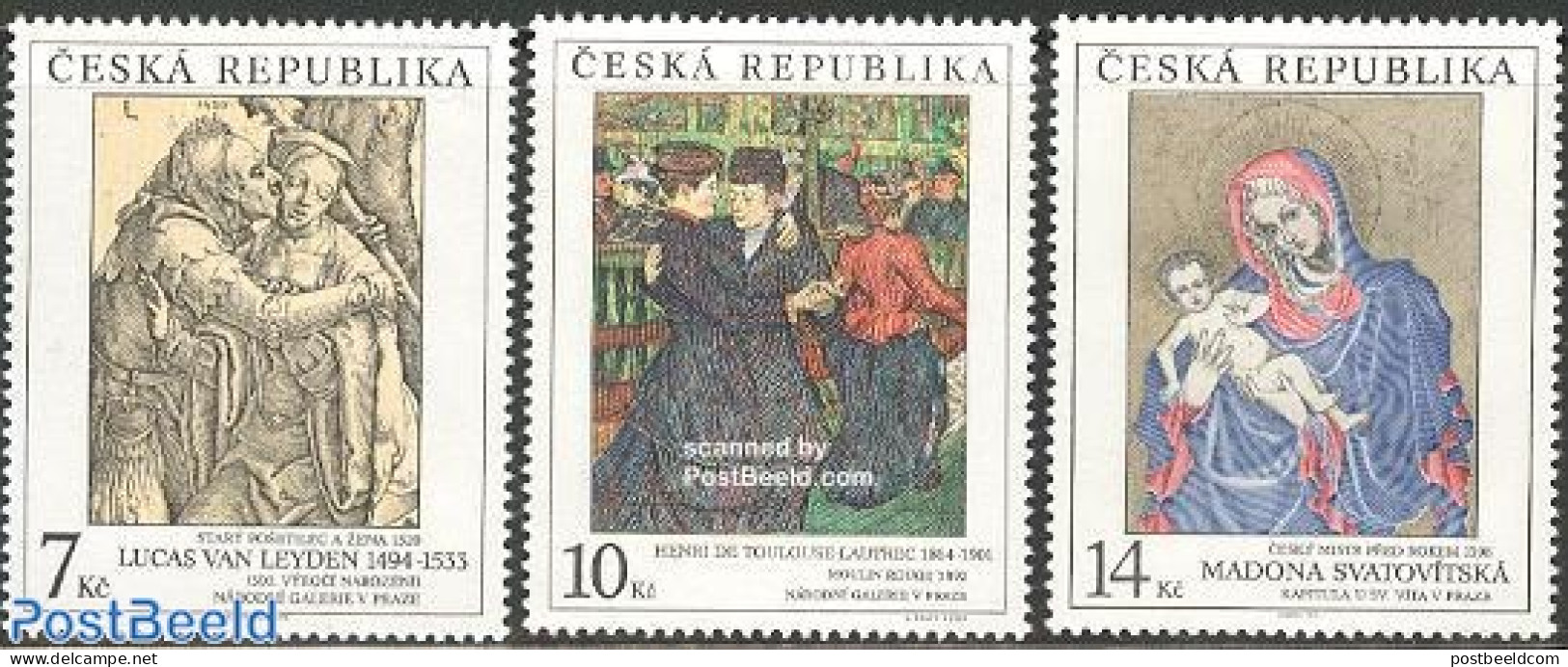 Czech Republic 1994 Paintings 3v, Mint NH, Art - Paintings - Sonstige & Ohne Zuordnung