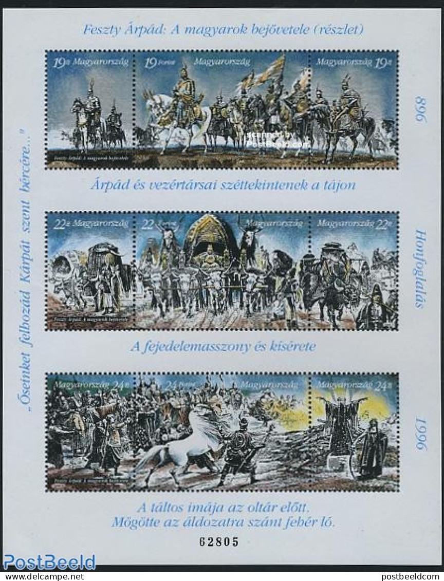 Hungary 1996 History S/s, Mint NH, History - Nature - History - Horses - Unused Stamps