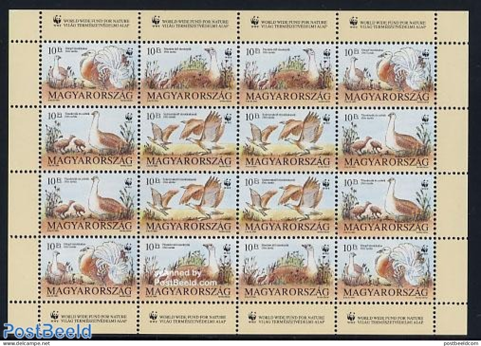 Hungary 1994 WWF, Birds M/s, Mint NH, Nature - Birds - World Wildlife Fund (WWF) - Unused Stamps