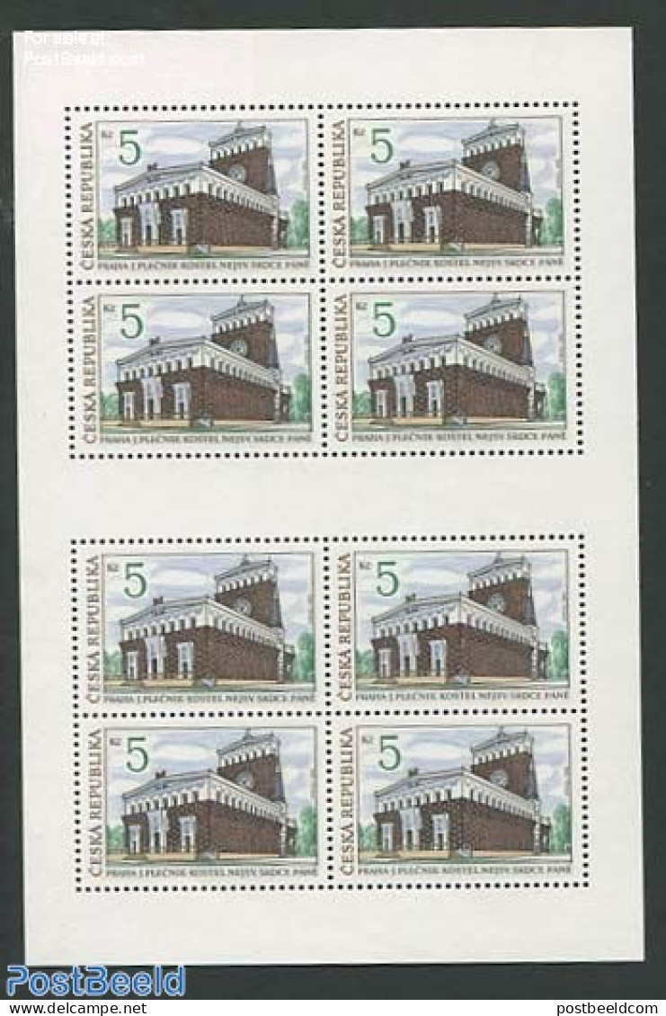 Czech Republic 1993 Prague Church M/s, Mint NH, Religion - Churches, Temples, Mosques, Synagogues - Other & Unclassified