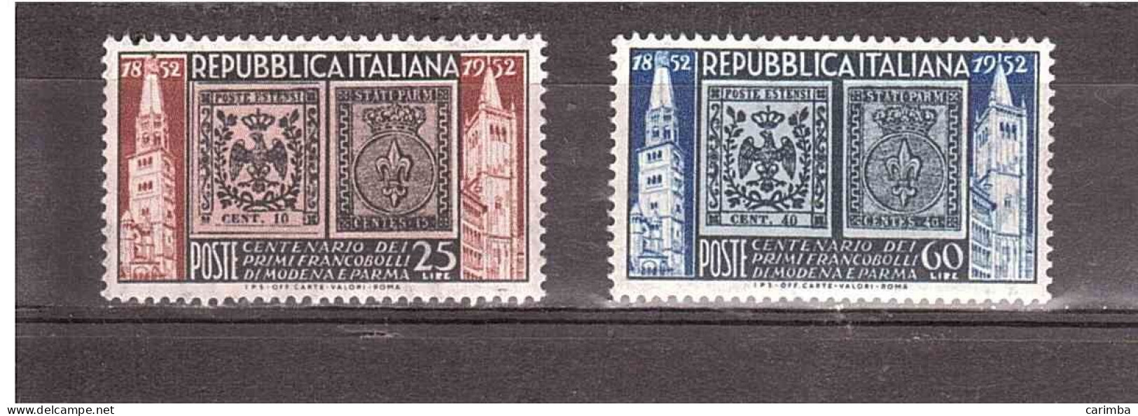 1952 FRANCOBOLLI MODENA E PARMA - 1946-60: Mint/hinged