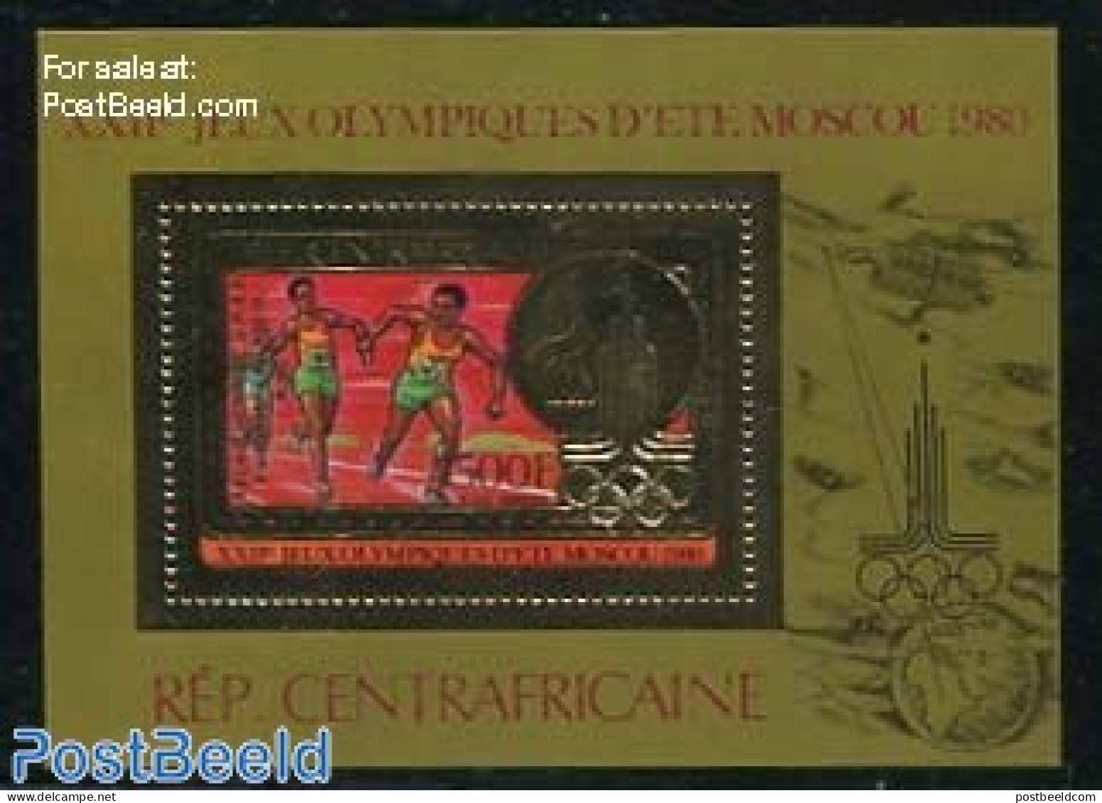Central Africa 1981 Olympic Winners S/s, Gold, Mint NH, Sport - Olympic Games - Sport (other And Mixed) - Zentralafrik. Republik