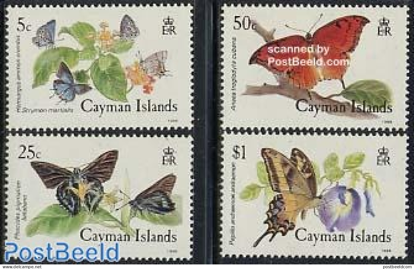 Cayman Islands 1988 Butterflies 4v, Mint NH, Nature - Butterflies - Cayman Islands