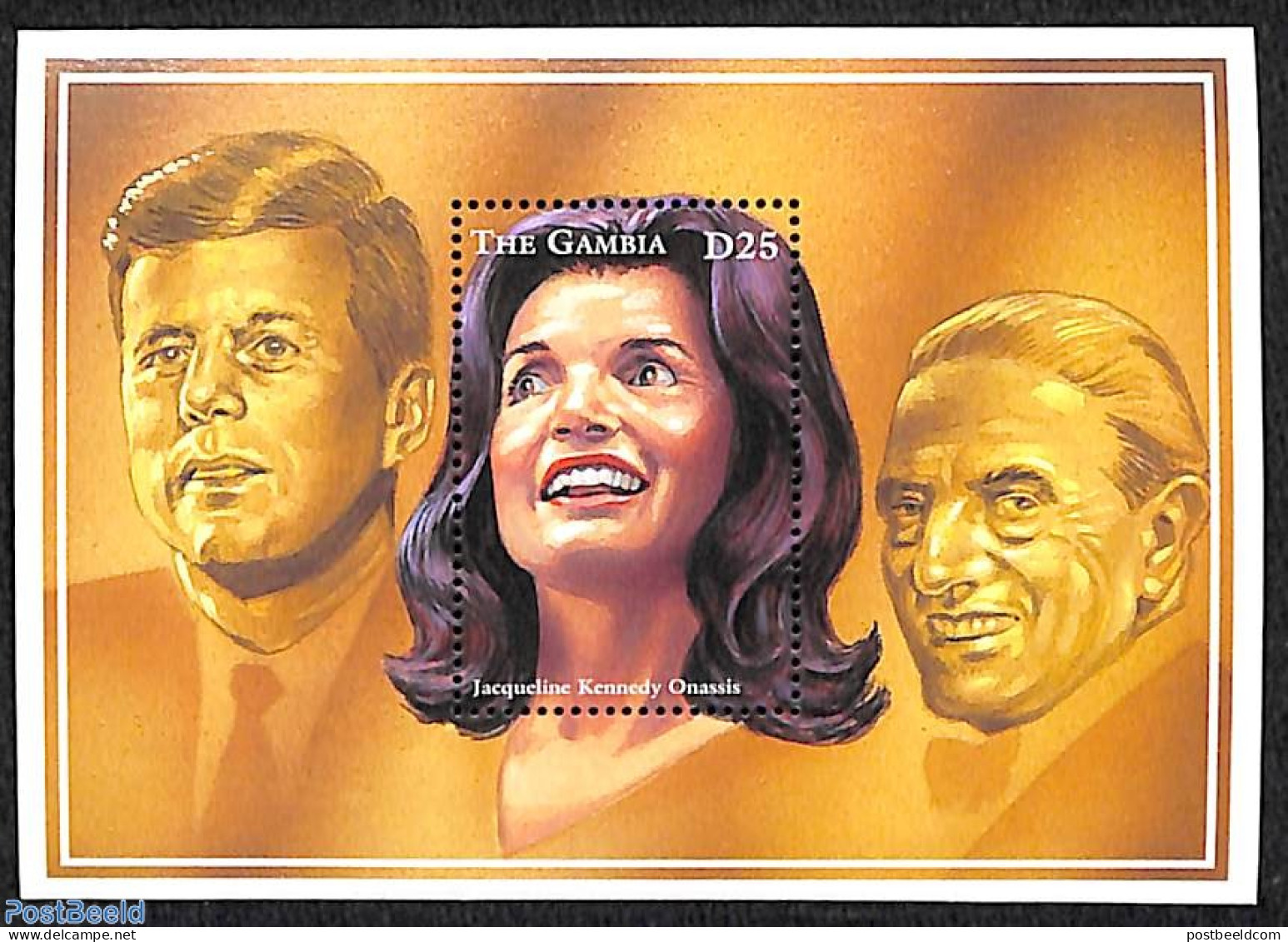 Gambia 1996 J. Kennedy-Onassis S/s, Mint NH, History - American Presidents - Gambia (...-1964)