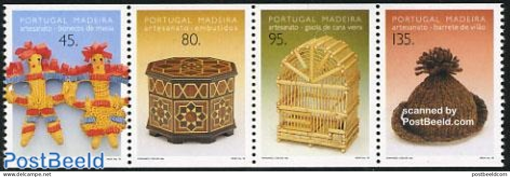 Madeira 1995 Handicrafts 4v From Booklet, Mint NH, Handicrafts - Madeira