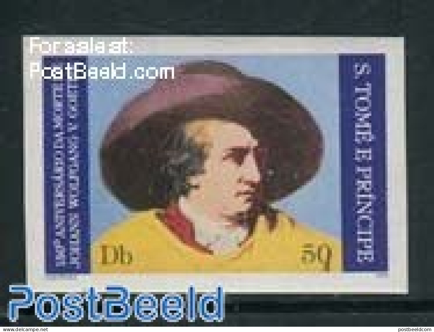 Sao Tome/Principe 1982 J. Von Goethe 1v, Imperforated, Mint NH, History - Germans - Art - Authors - Ecrivains