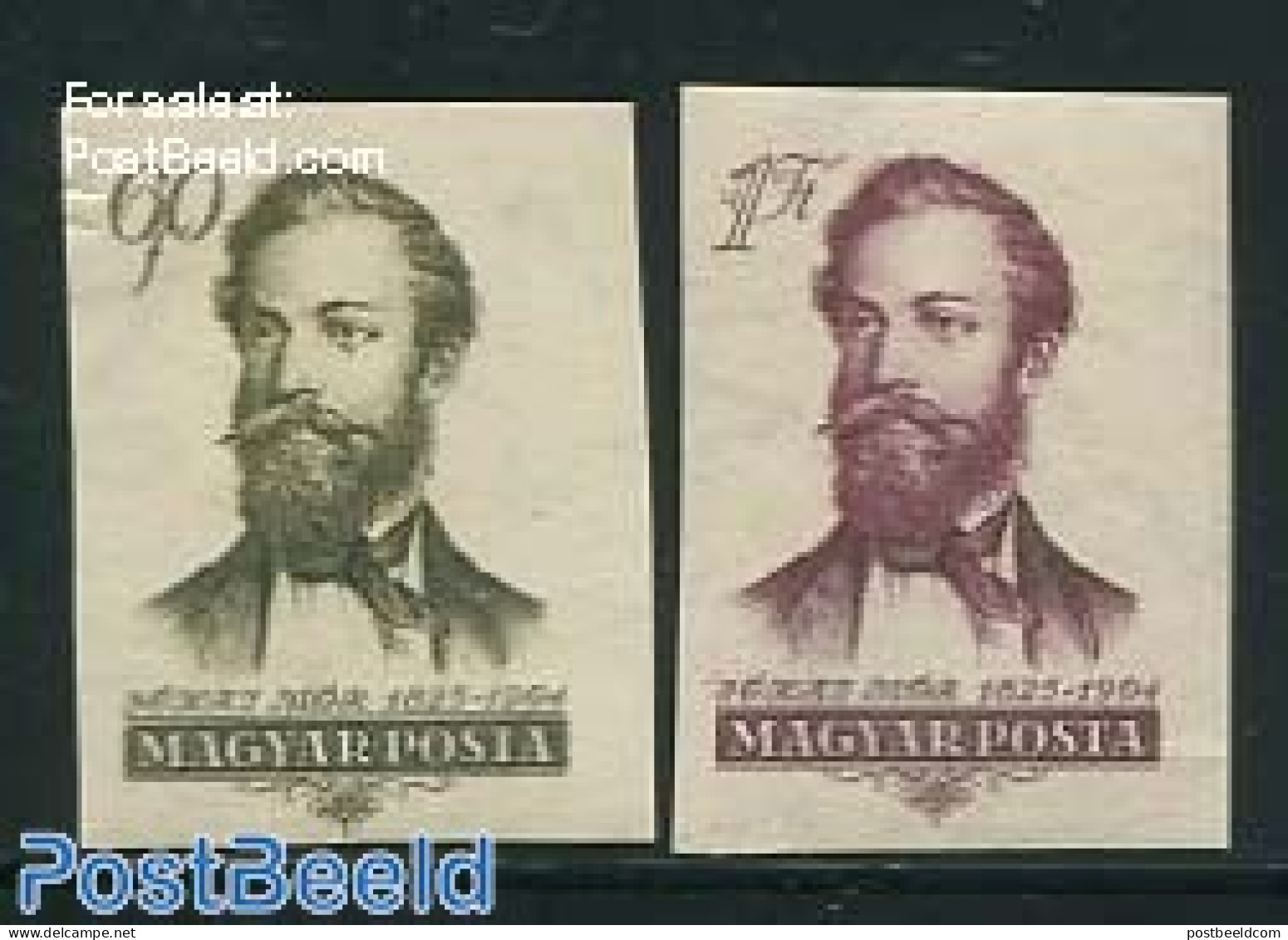 Hungary 1954 Mor Jokai 2v, Imperforated, Mint NH, Art - Authors - Unused Stamps
