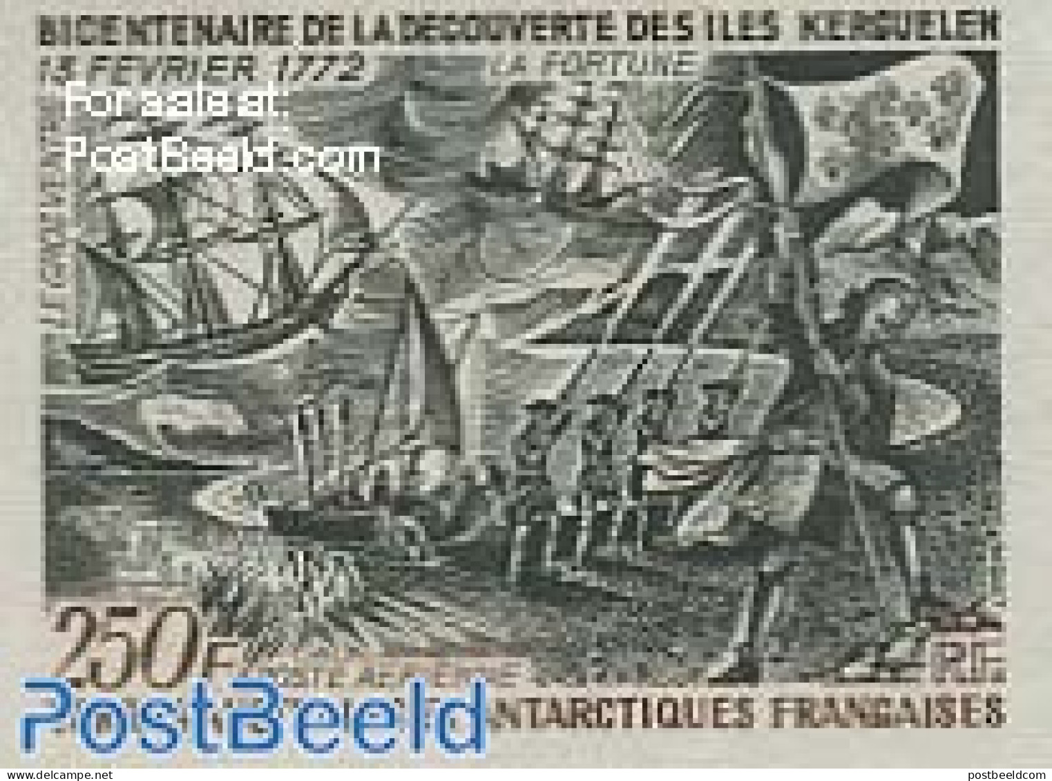 French Antarctic Territory 1972 Kerguelen Islands 1v, Imperforated, Mint NH, History - Transport - Explorers - Ships A.. - Unused Stamps