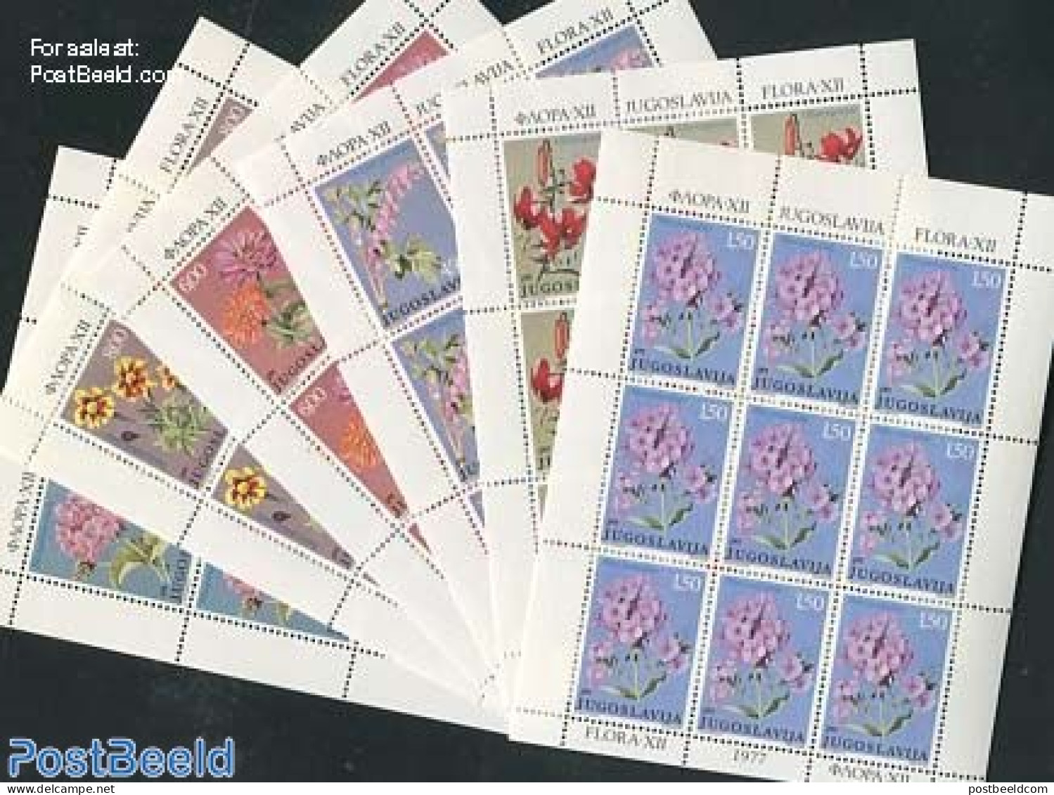 Yugoslavia 1977 Garden Flowers 6 M/ss, Mint NH, Nature - Flowers & Plants - Unused Stamps