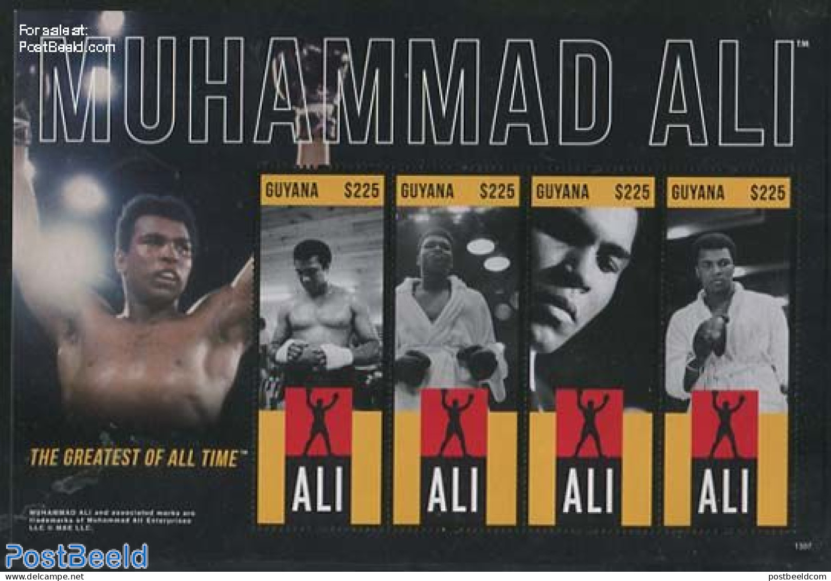 Guyana 2013 Muhammad Ali 4v M/s, Mint NH, Sport - Boxing - Sport (other And Mixed) - Boksen