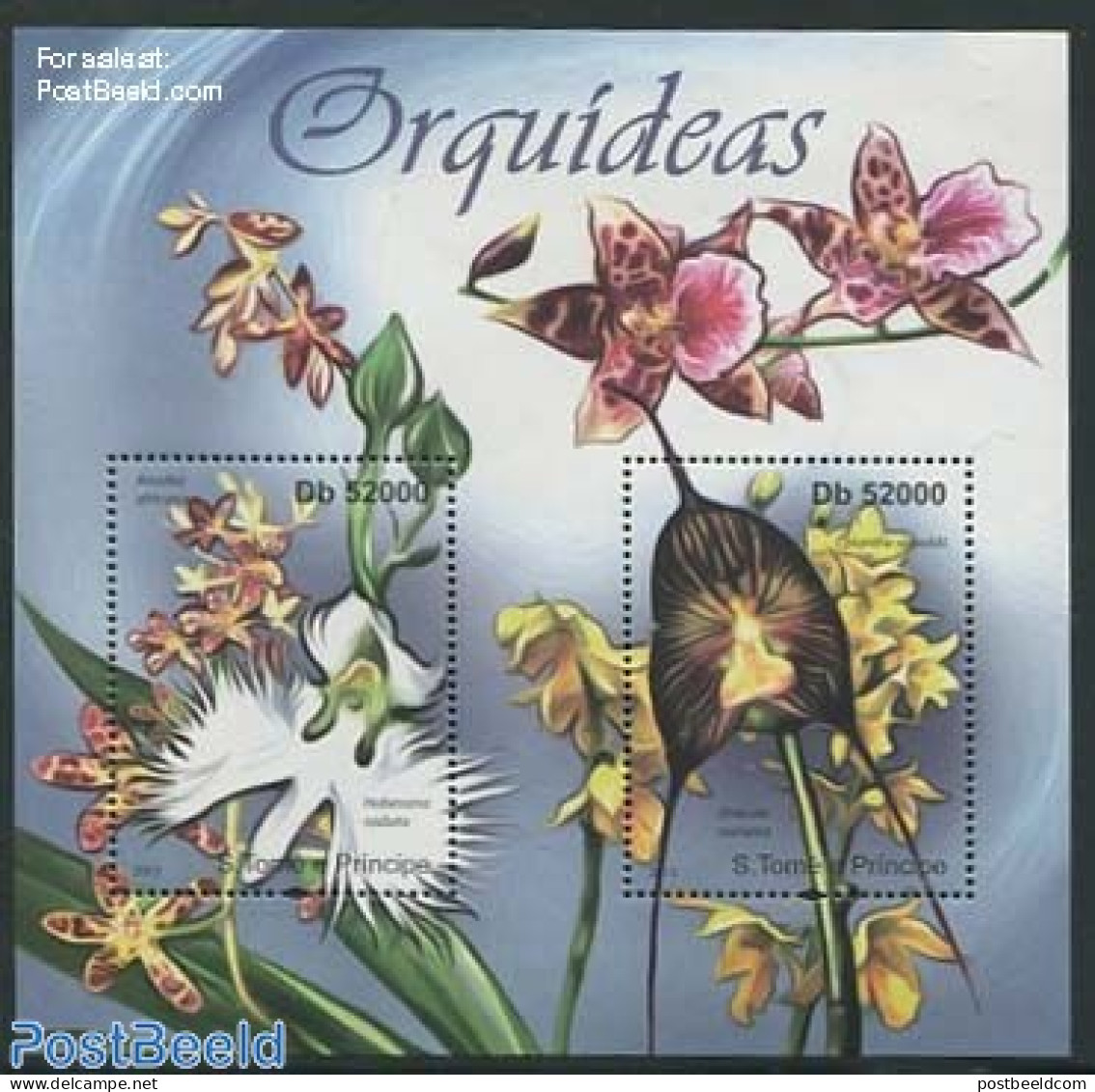 Sao Tome/Principe 2011 Orchids S/s, Mint NH, Nature - Flowers & Plants - Sao Tome And Principe
