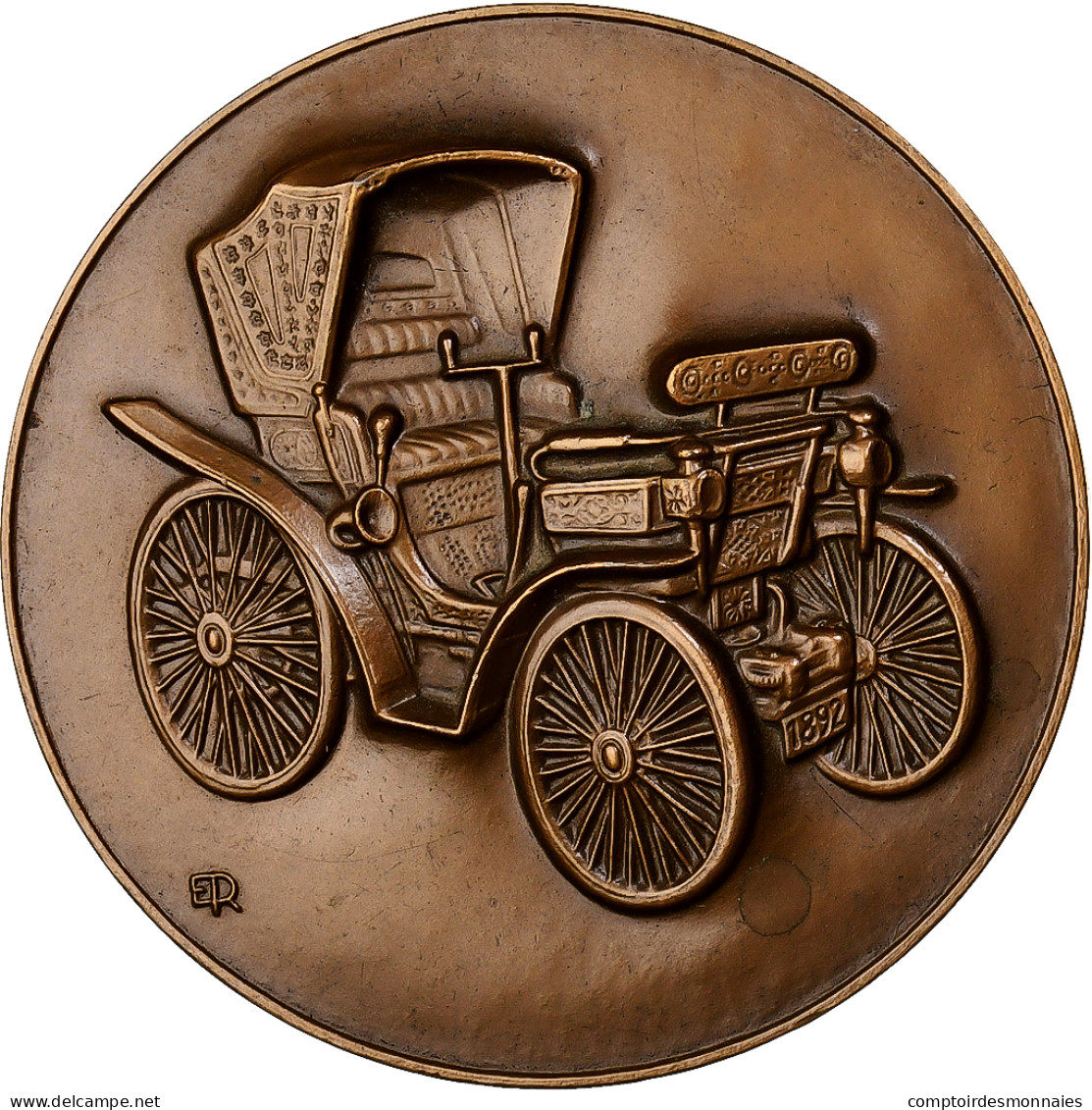 France, Médaille, Ville De Sochaux, Peugeot, 1966, Bronze, SPL - Other & Unclassified