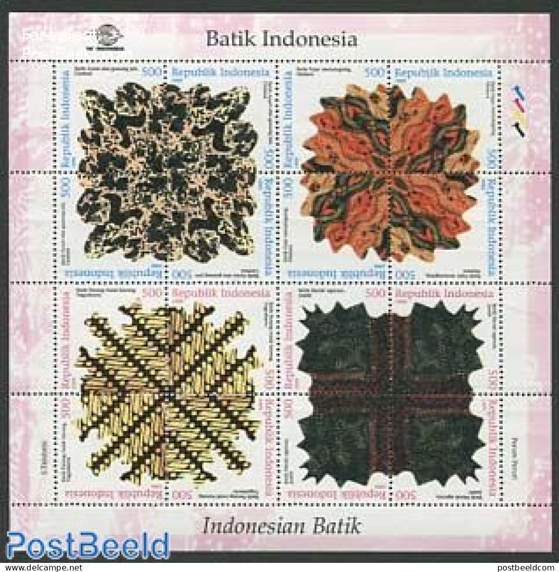 Indonesia 1999 Batik M/s, Mint NH, Various - Textiles - Textil