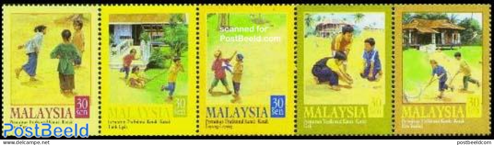 Malaysia 2000 Children Games 5v [::::], Mint NH, Various - Toys & Children's Games - Andere & Zonder Classificatie