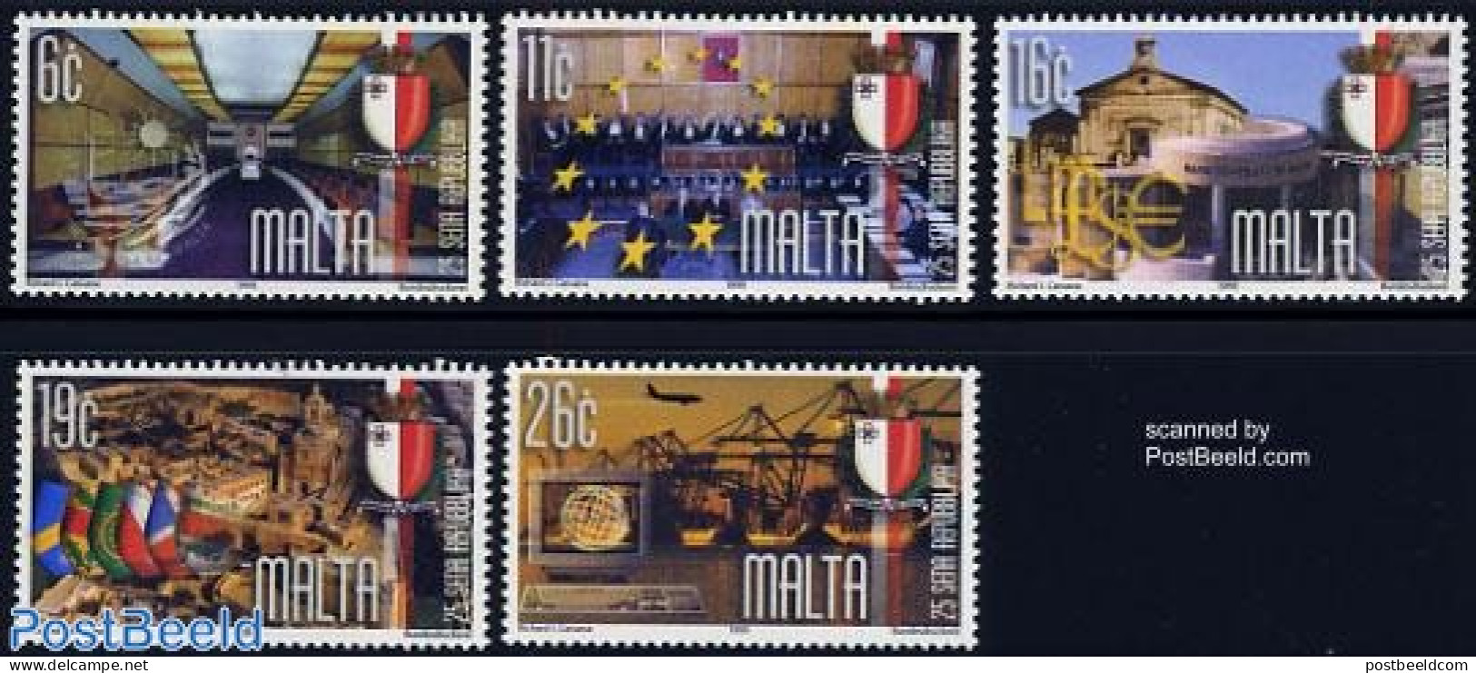 Malta 1999 25 Years Republic 5v, Mint NH, History - Coat Of Arms - Malta