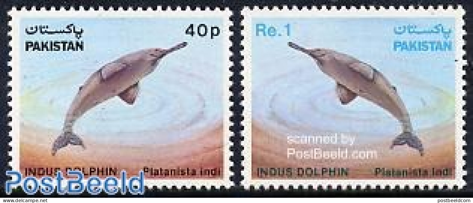 Pakistan 1982 Dolphins 2v, Mint NH, Nature - Animals (others & Mixed) - Sea Mammals - Pakistán