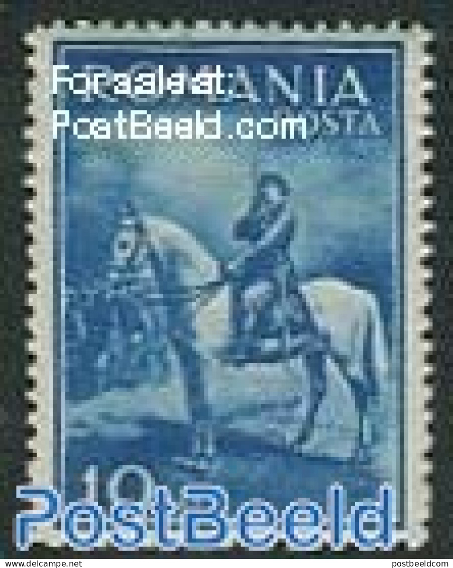 Romania 1932 Definitive 1v, Mint NH, History - Nature - Kings & Queens (Royalty) - Horses - Nuevos