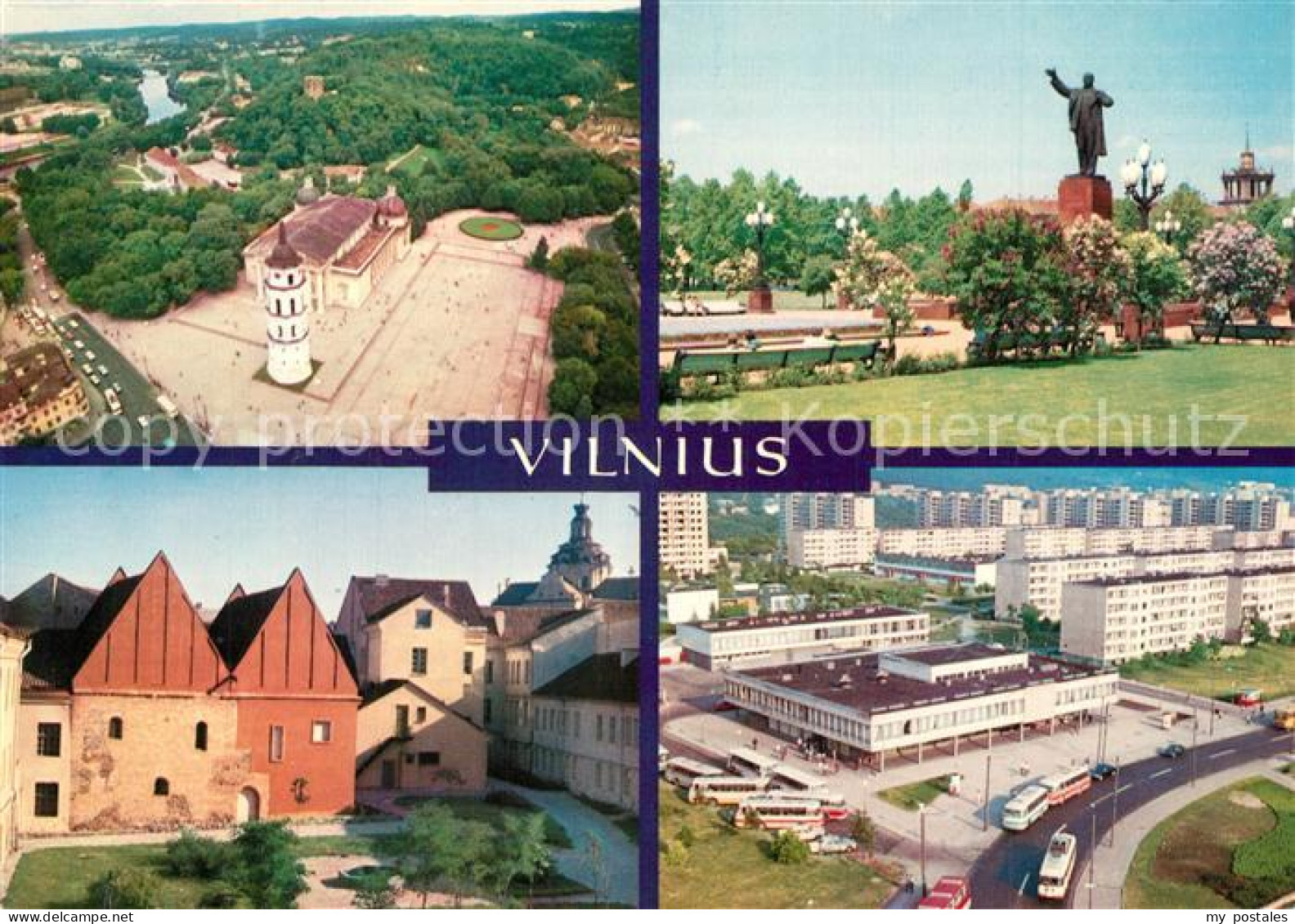 73356509 Vilnius Schloss Denkmal Altstadt Siedlung Hochhaeuser Vilnius - Litauen