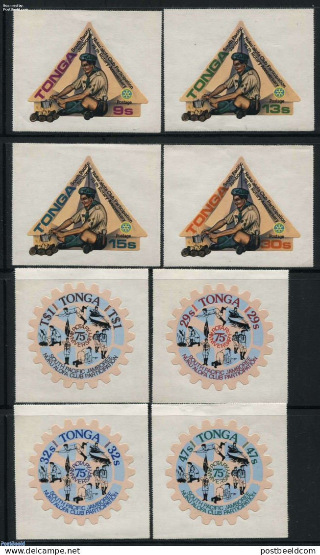 Tonga 1980 Jamboree, Rotary 8v, Mint NH, Sport - Various - Scouting - Rotary - Rotary, Lions Club