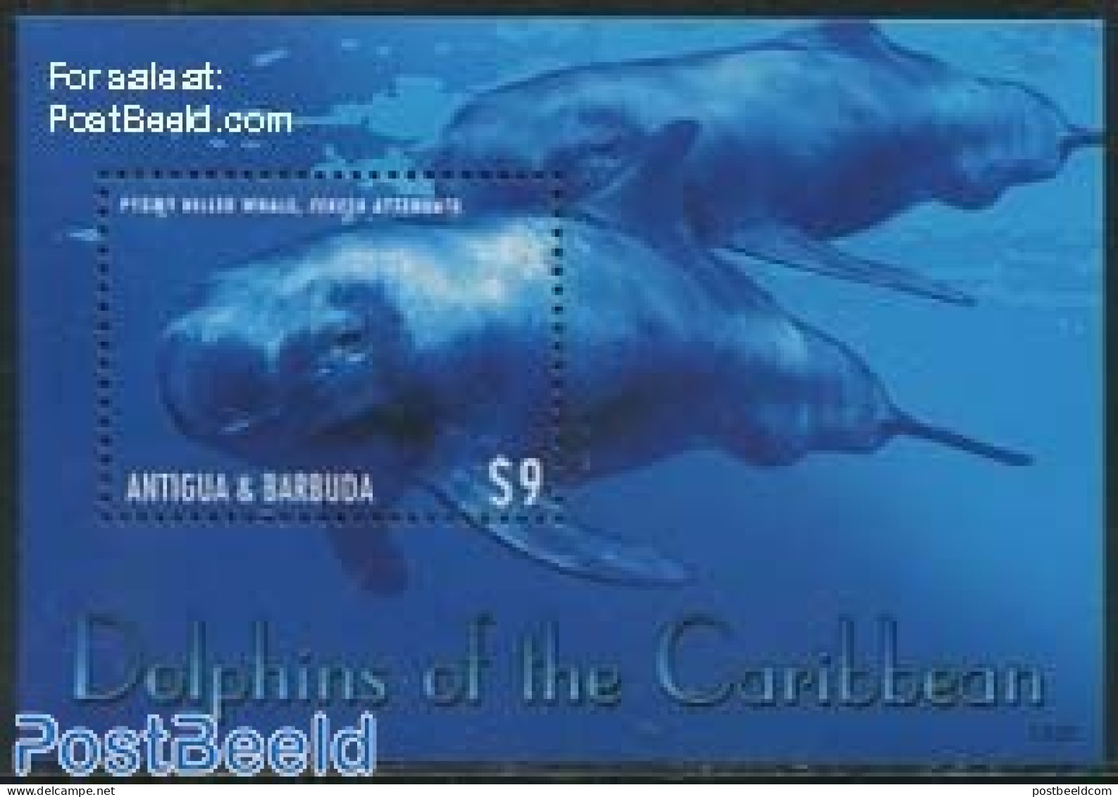 Antigua & Barbuda 2013 Dolphins S/s, Mint NH, Nature - Sea Mammals - Antigua En Barbuda (1981-...)
