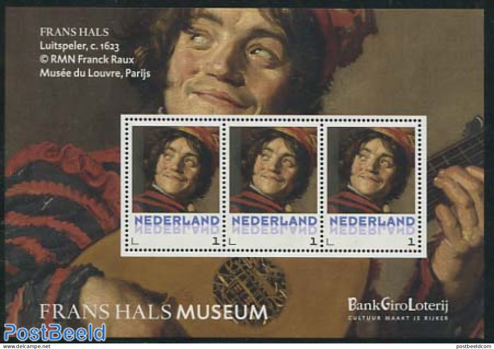Netherlands - Personal Stamps TNT/PNL 2013 Frans Hals Museum  M/s, Mint NH, Art - Museums - Paintings - Musées