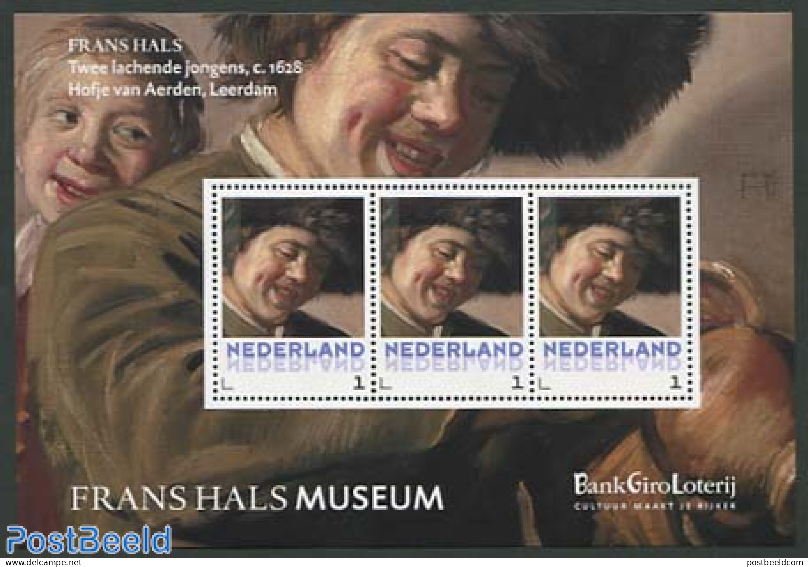 Netherlands - Personal Stamps TNT/PNL 2013 Frans Hals Museum 3v M/s, Mint NH, Art - Museums - Paintings - Museen